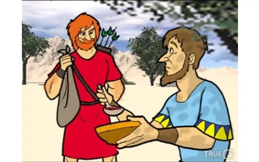 a cartoon of a man handing another man something