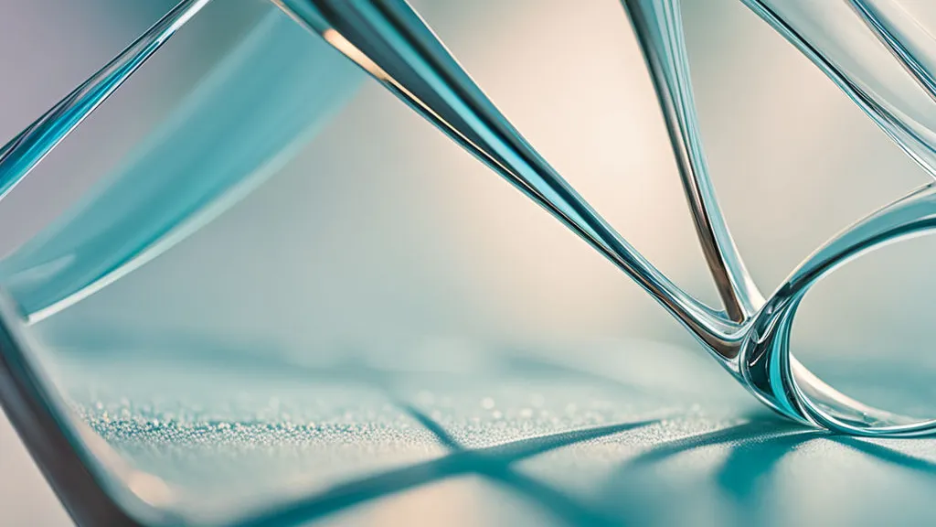 a close up of a glass vase with water in it