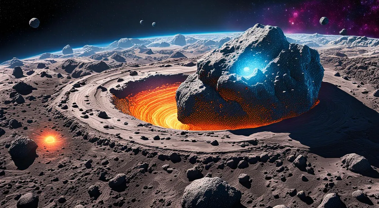 an artist's rendering of a rock on the surface of the moon