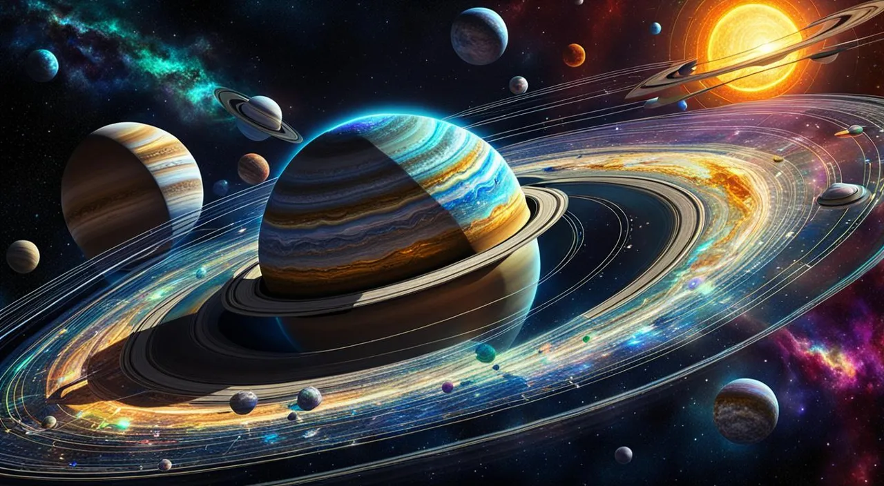 an artist's rendering of the solar system