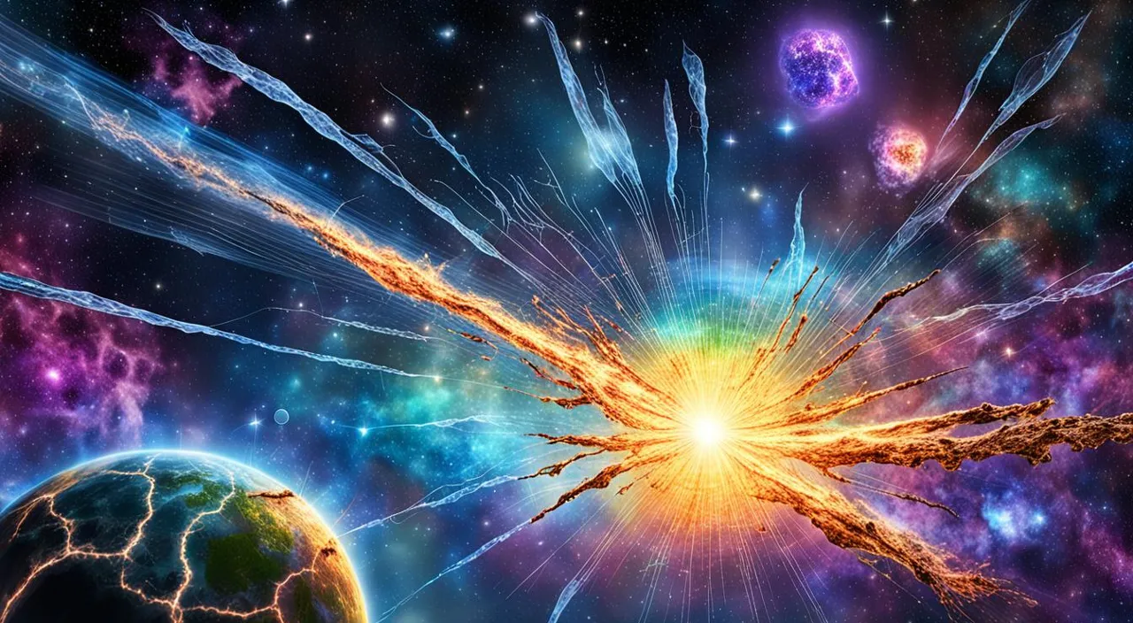 an artist's rendering of a star burst in space