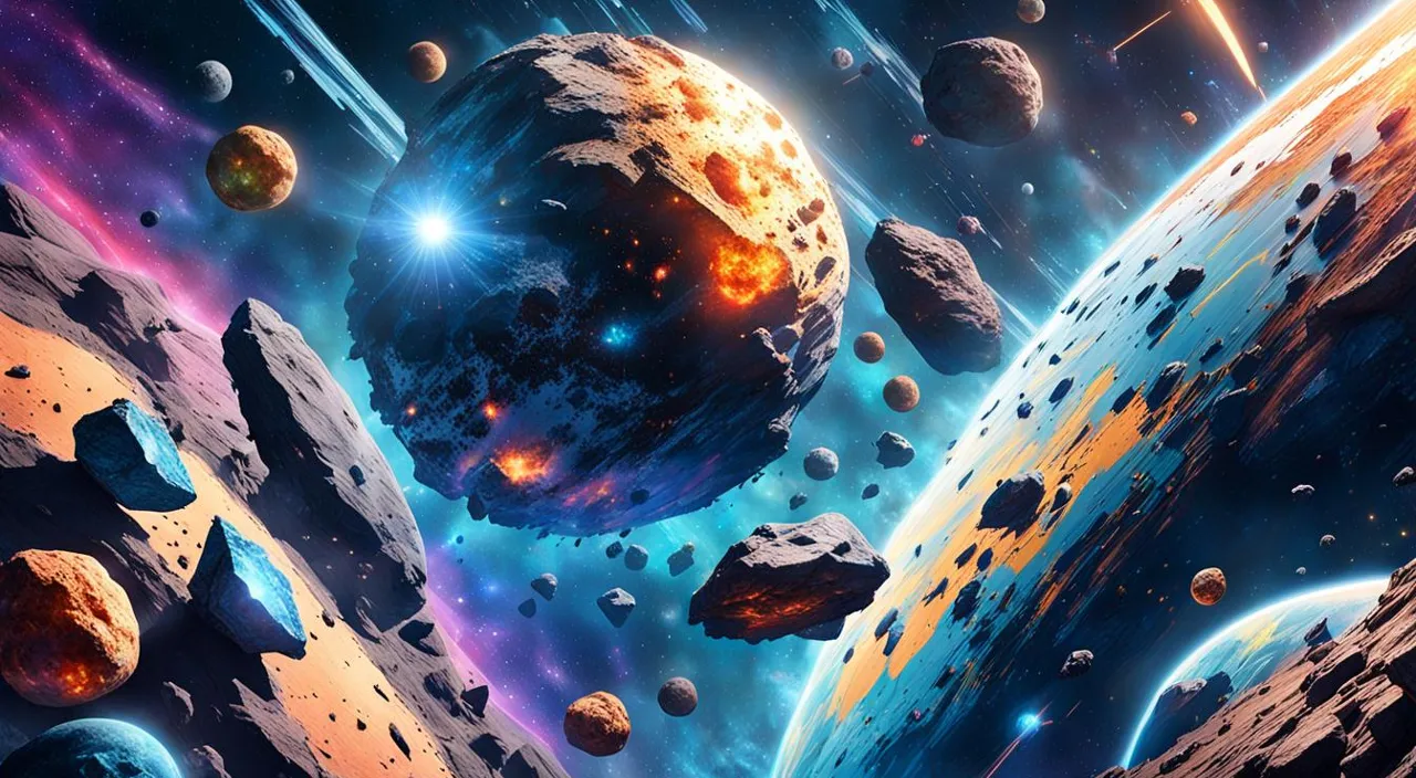 an image of a space scene with planets and stars