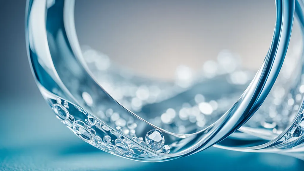 a close up of two glass vases on a table