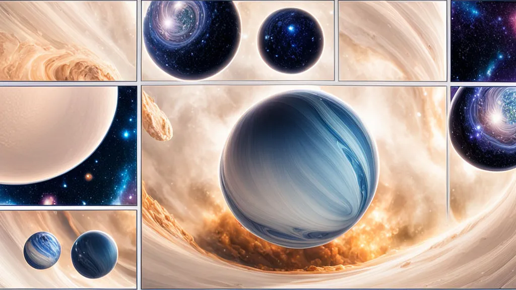 an artist's rendering of the planets in the solar system