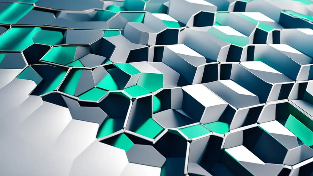 a close up of a wall made of hexagonal shapes
