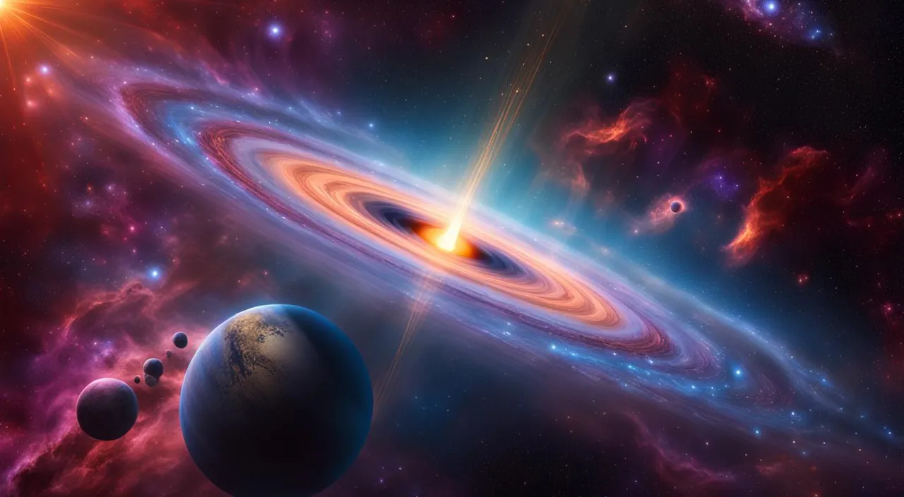 an artist's impression of a black hole in the solar system