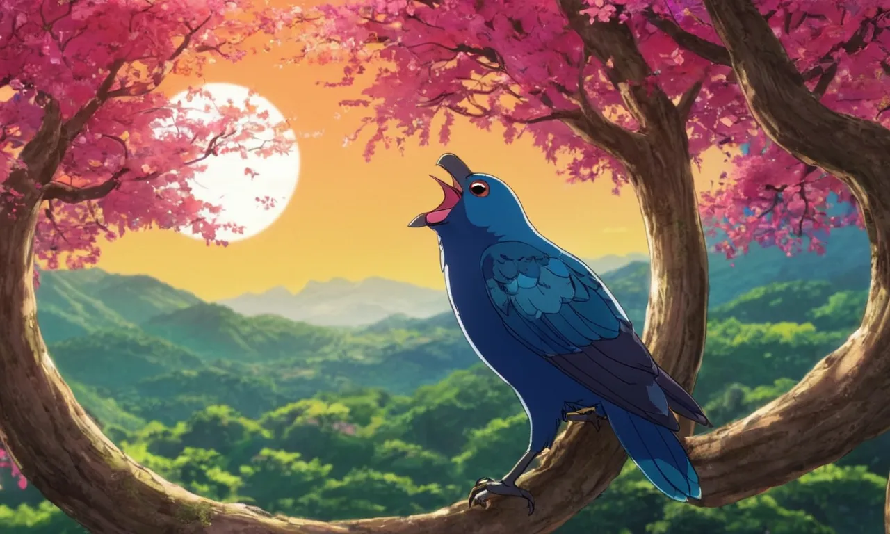 a blue bird sitting on top of a tree branch