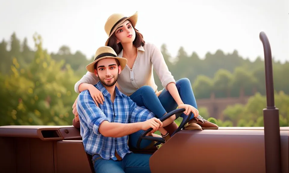 a couple of people that are sitting on a truck