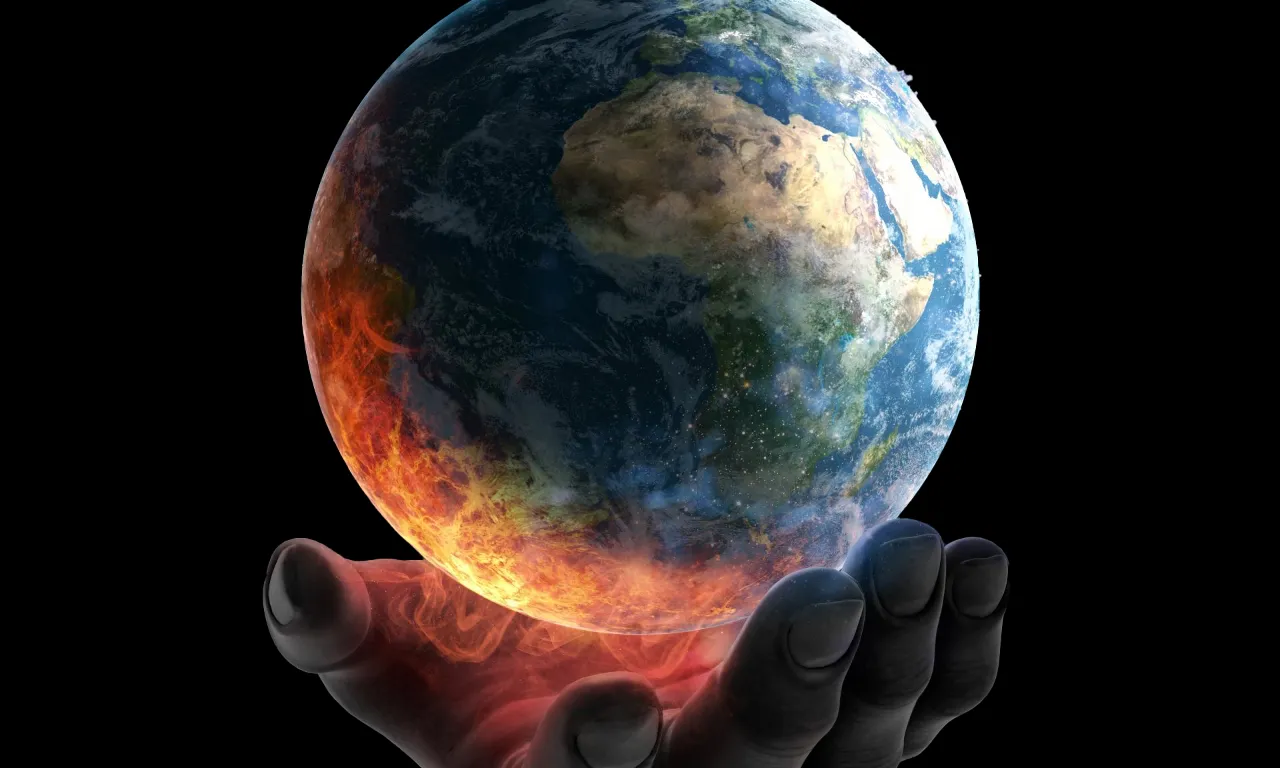 The earth rotates in your hand