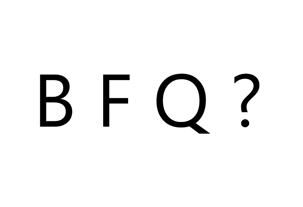 BFQ on a white background