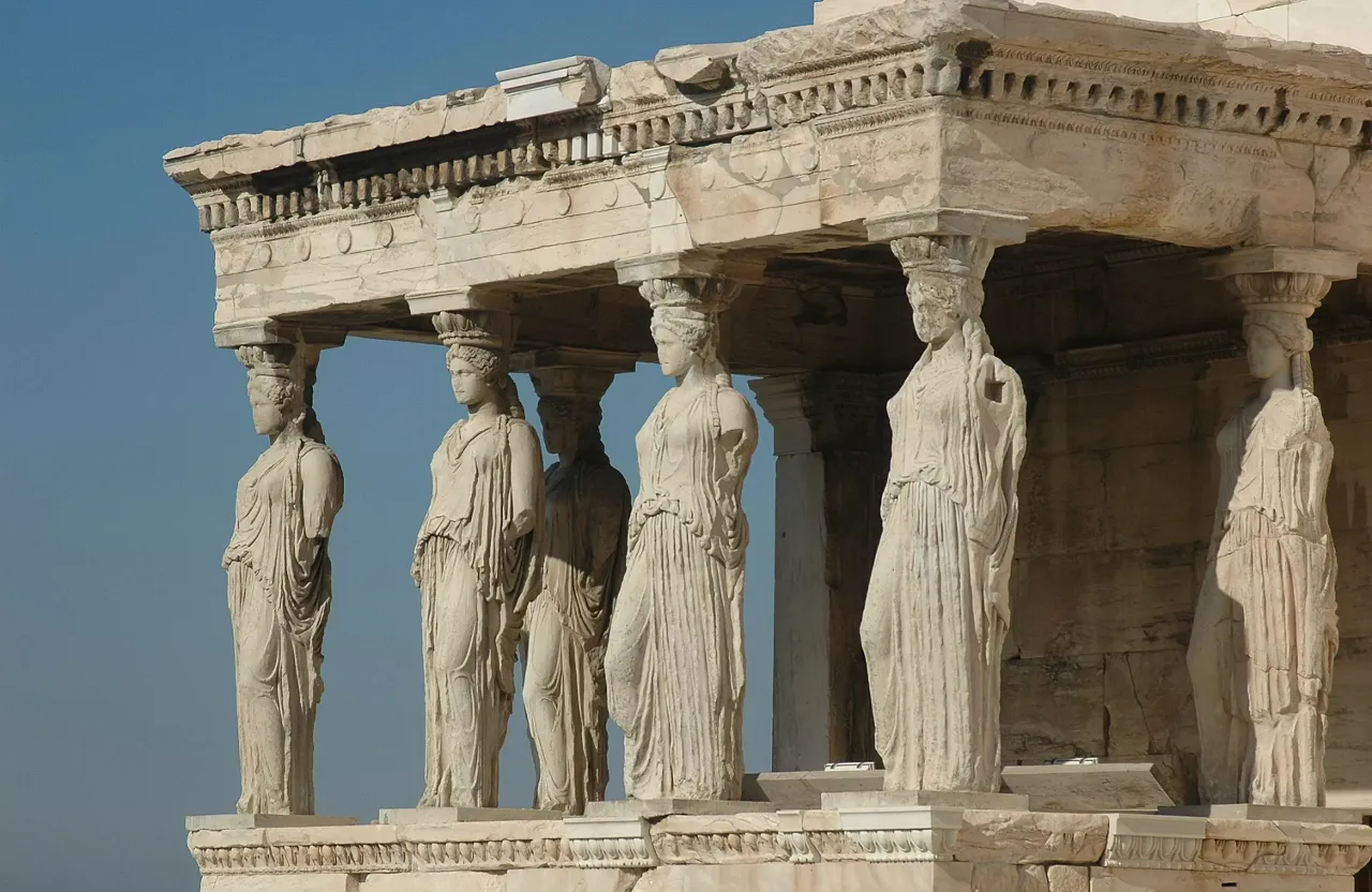 sky, temple, sculpture, monument, art, facade, archaeological site, statue, column, ancient greek temple