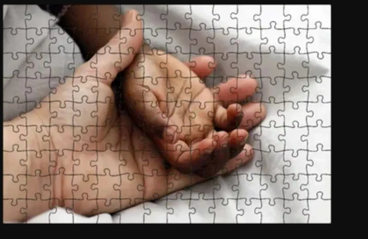 a person holding a piece of a puzzle