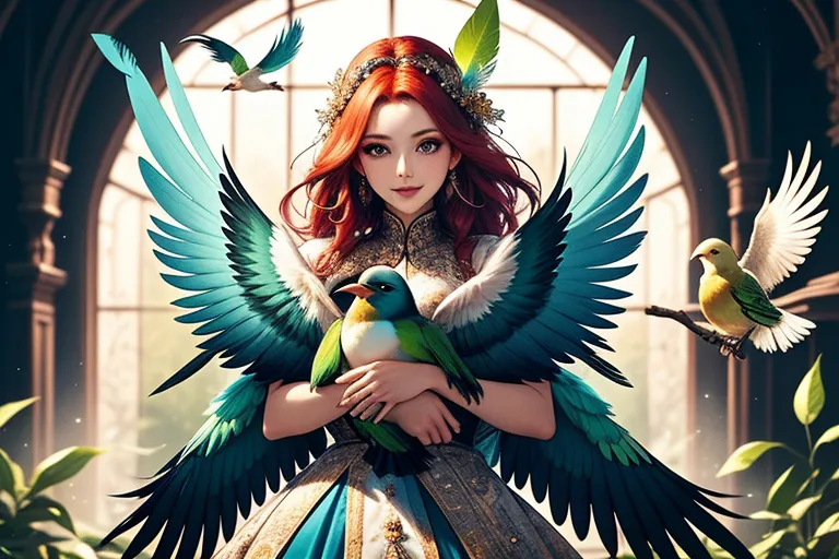 bird, feather, organism, mythical creature, beak, wing, cg artwork, fashion design, fun, art