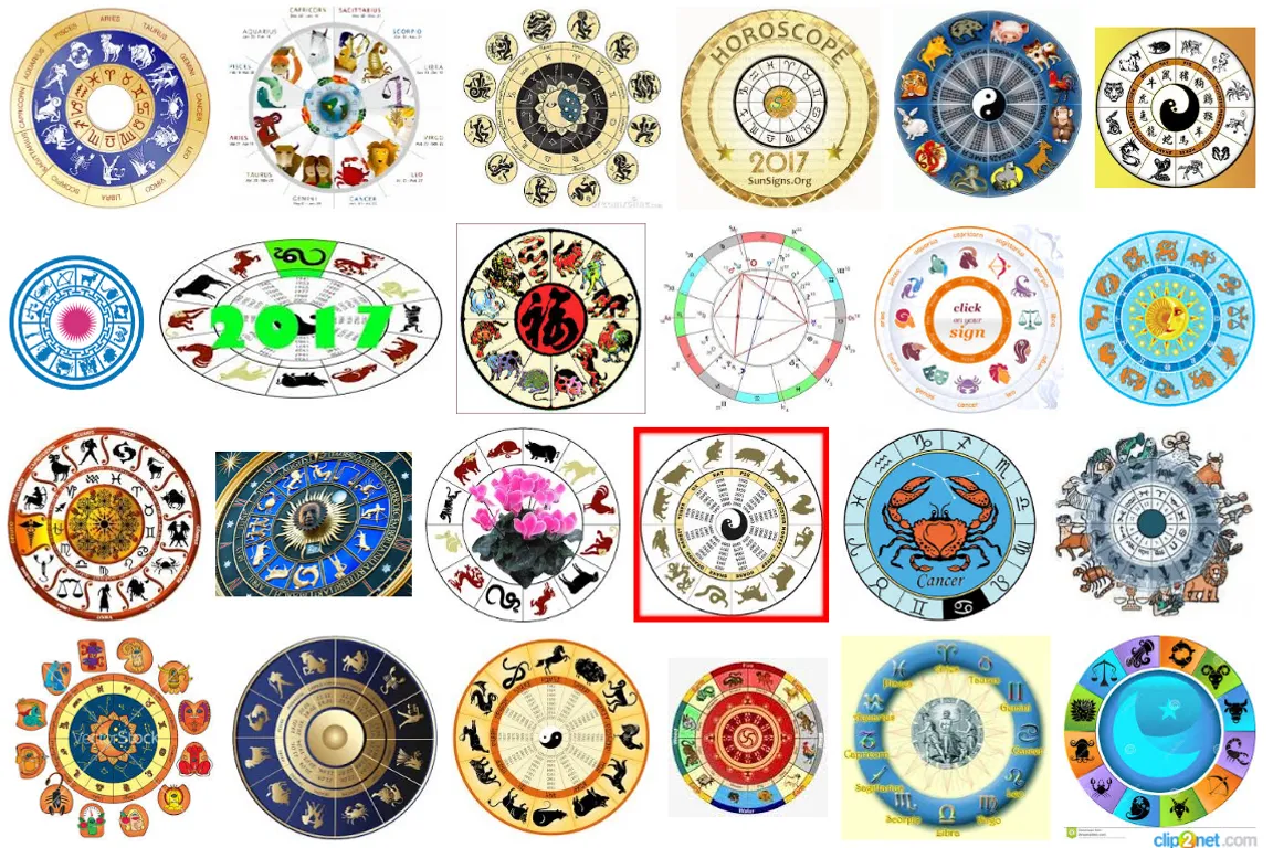 a bunch of different types of clocks on a white background