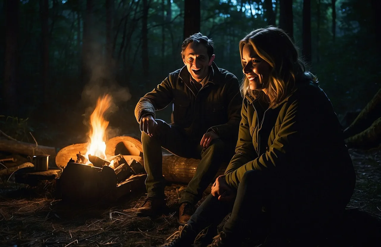 bonfire, people in nature, wood, tree, fire, flash photography, campfire, heat, landscape, flame