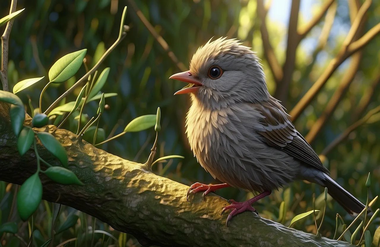 "One sunny morning, as Willow scampered through the trees, she stumbled upon a peculiar sight—a tiny bird trapped in a thicket of thorns."