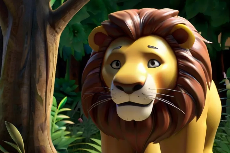  "Meet Leo, the Lion, known for his bravery and noble heart. His roar can be heard echoing through the trees, a symbol of strength and courage."