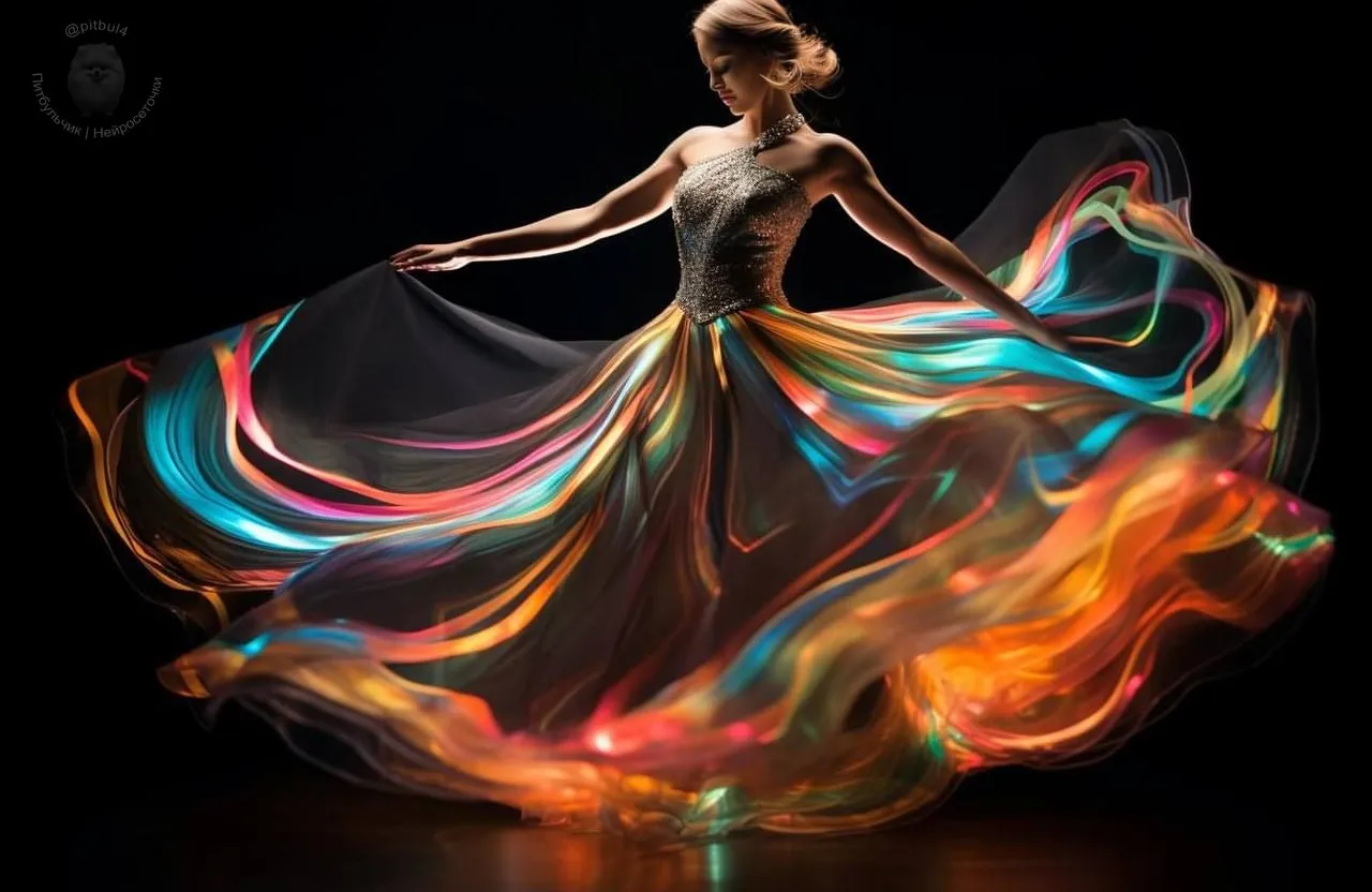 a woman in a long dress is dancing