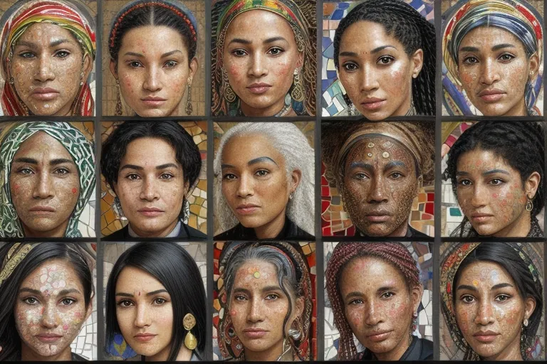 a group of women with different facial expressions