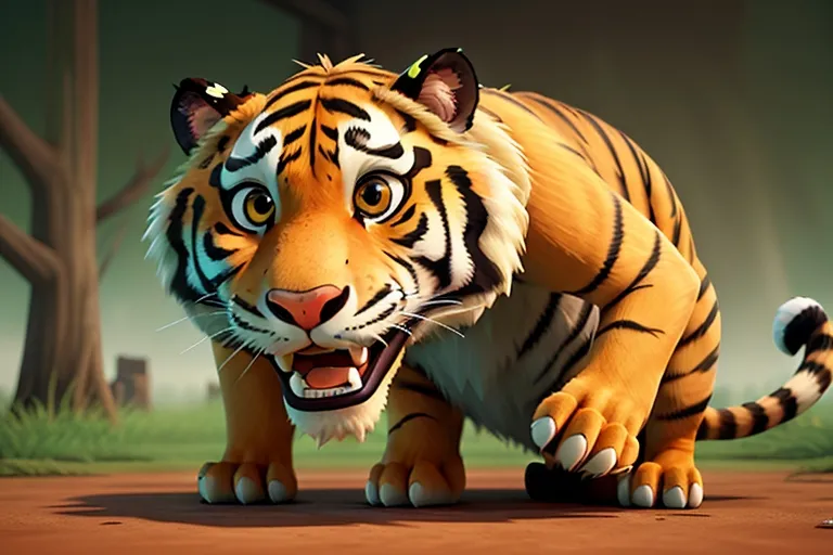 a tiger is walking across a dirt road