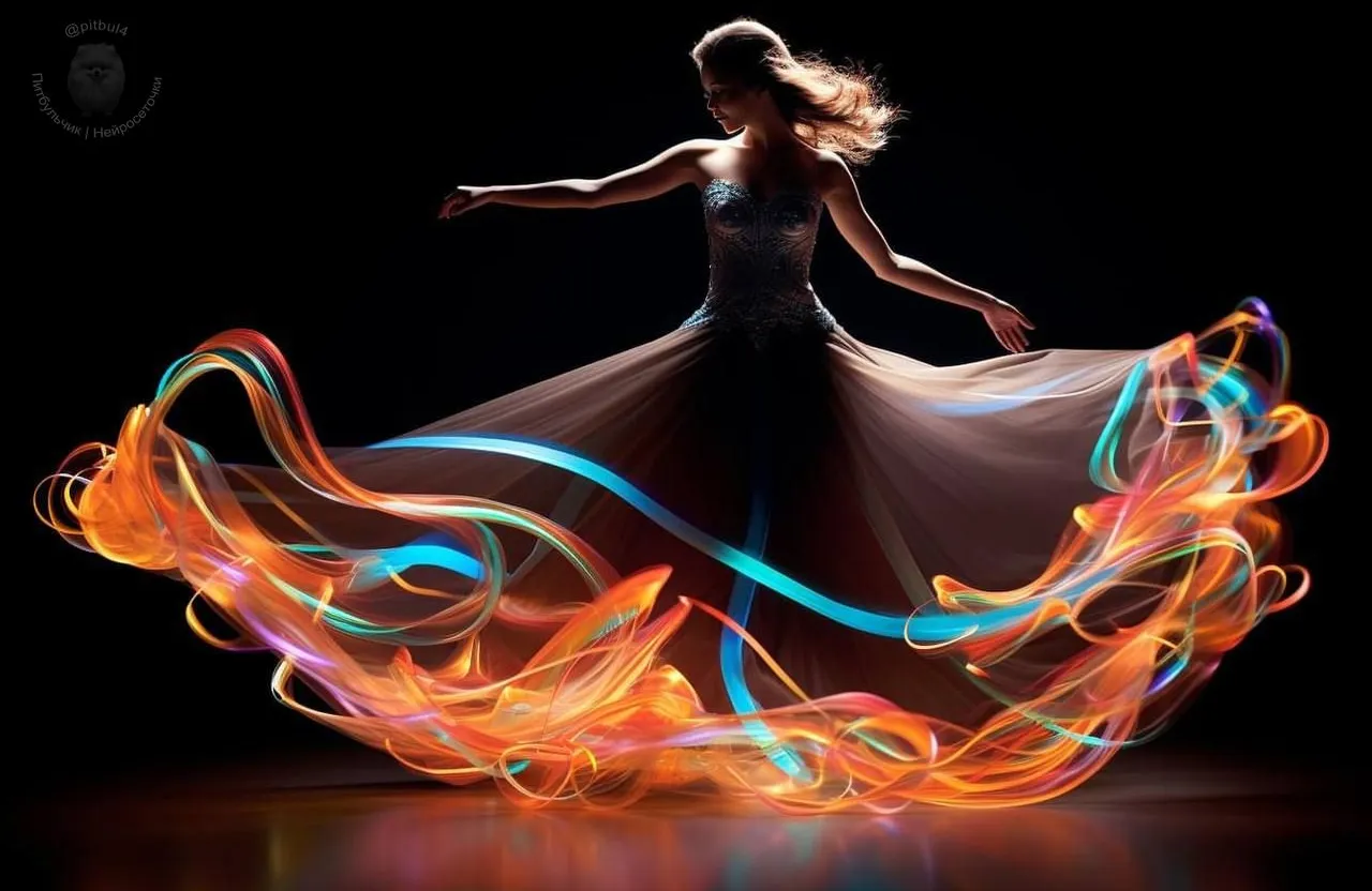 a woman in a long dress is dancing