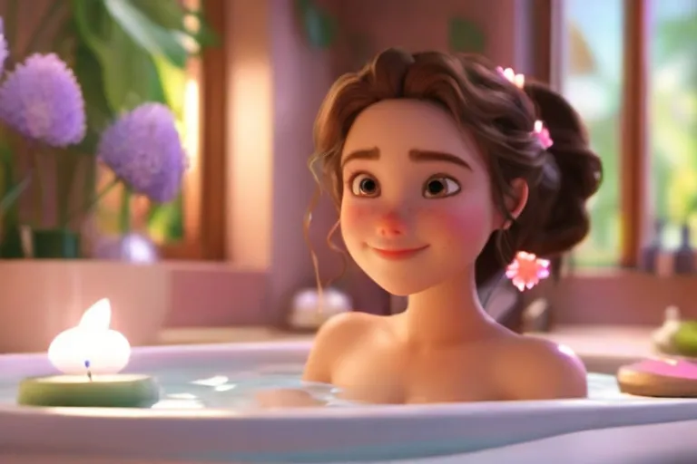 a woman in a bathtub 