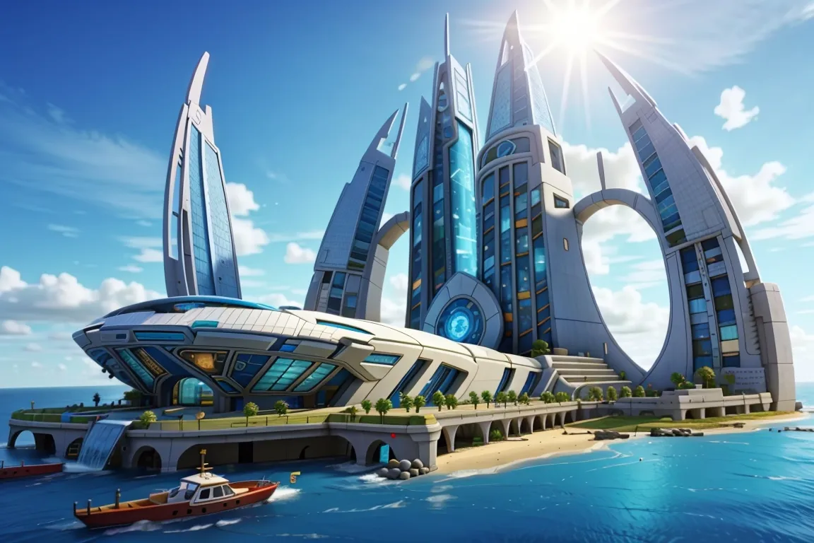  Atlanteans working together to rebuild and restore their city, using ancient knowledge and modern technology to create a brighter future.