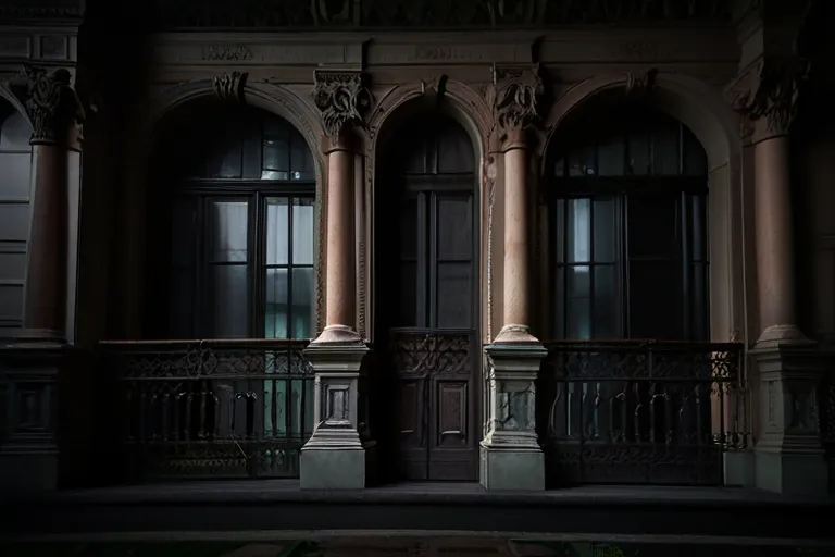 "As dusk falls, Emily, a curious and adventurous young woman, approaches an old, abandoned mansion. The mansion stands silent and foreboding, its ornate facade hinting at mysteries hidden within."