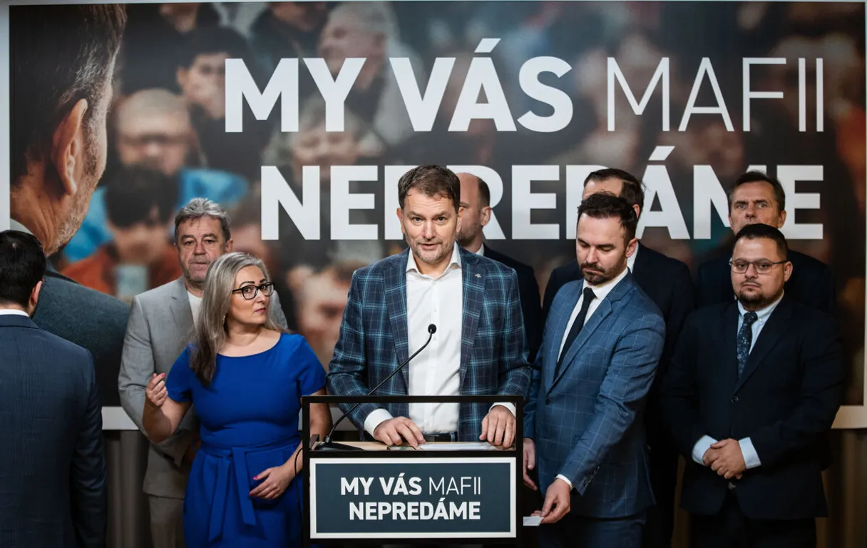 a man standing at a podium in front of a group of people