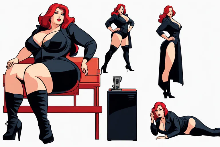 a woman sitting on a chair in different poses