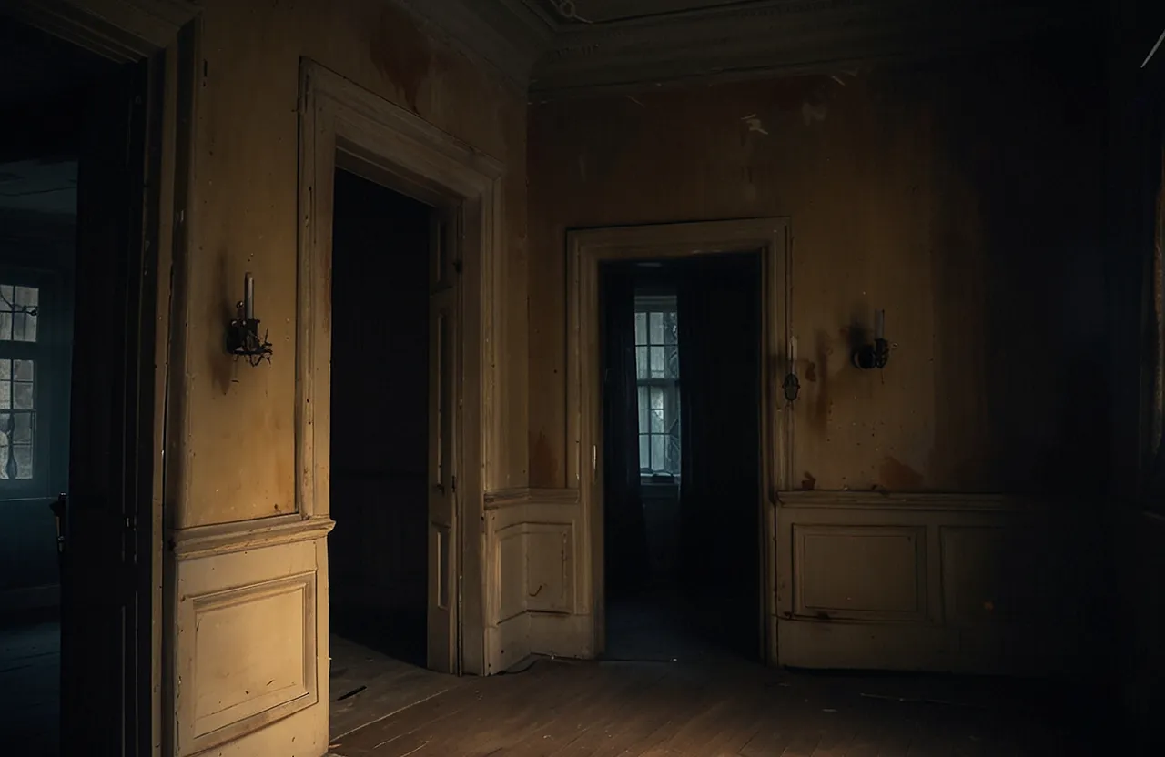 : "Determined to bring an end to the haunting, they press forward into the heart of the manor."