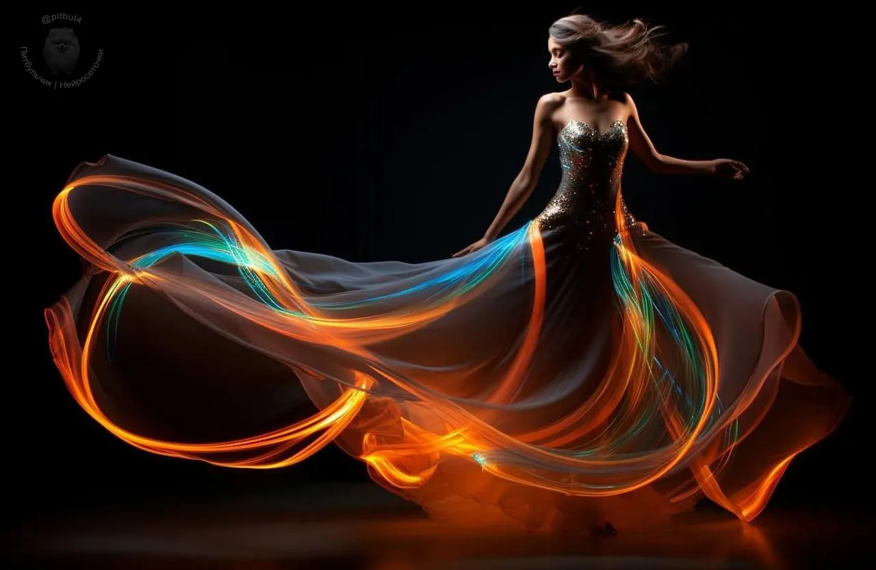 a woman in a long dress is dancing