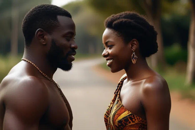 a man and a woman standing next to each other