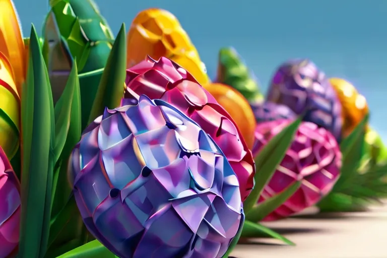 a row of colorful paper flowers on a sunny day