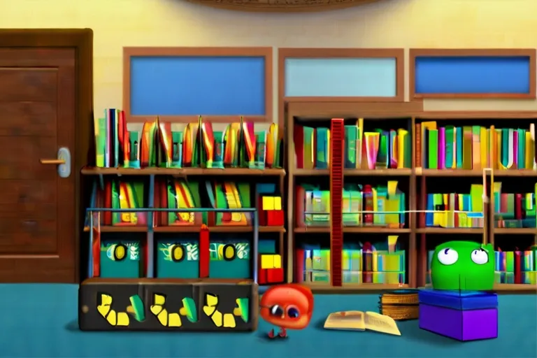 a room filled with lots of books and toys