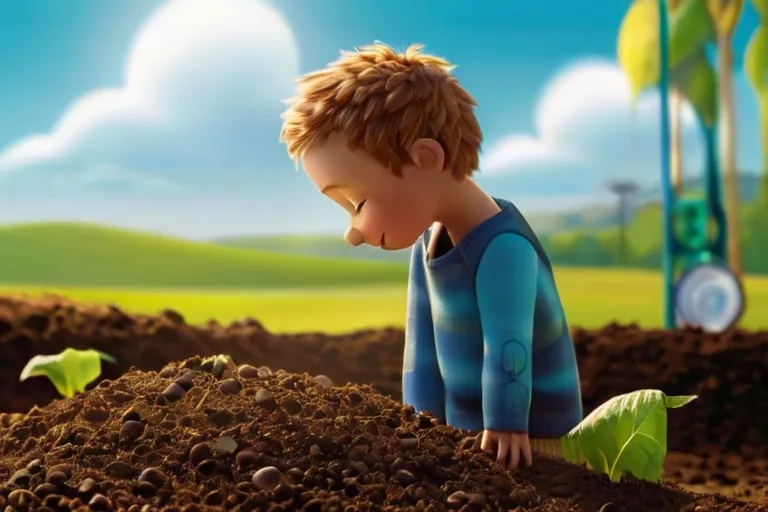 "In a sunny meadow filled with vibrant flowers and buzzing bees, there lived a tiny seed named Sammy. Sammy was no ordinary seed; he had big dreams of becoming a magnificent sunflower."