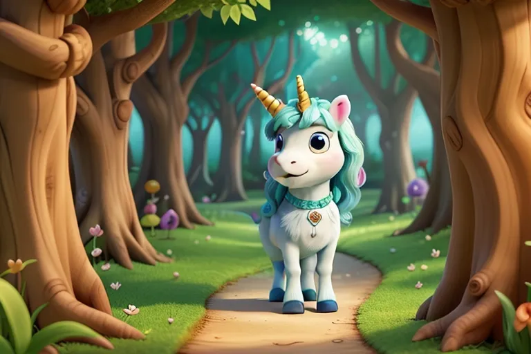 "Welcome to the Enchanted Forest, where every leaf whispers secrets and every breeze carries tales of wonder. This is the home of Sparkle the Unicorn and her friends, where adventures await around every corner."