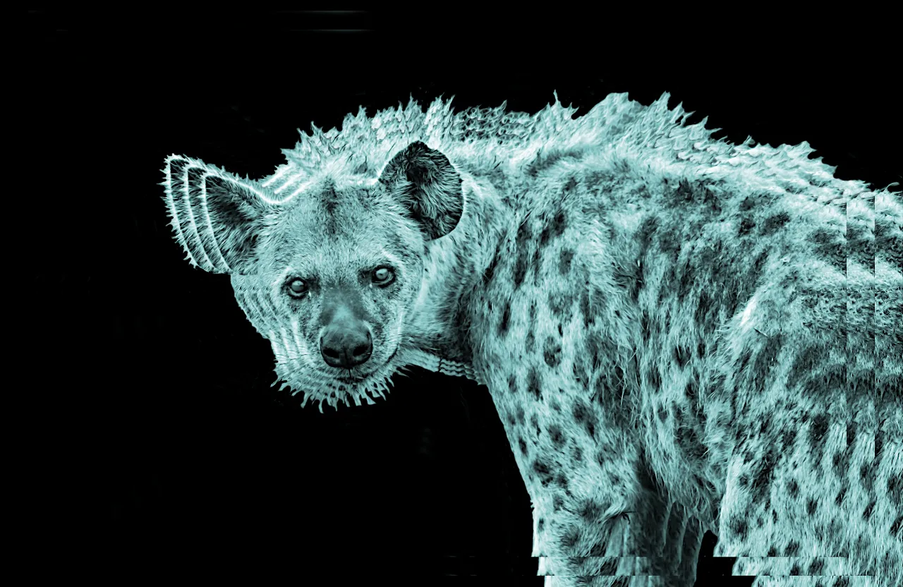 hyena hyena hyena snapping and snarling