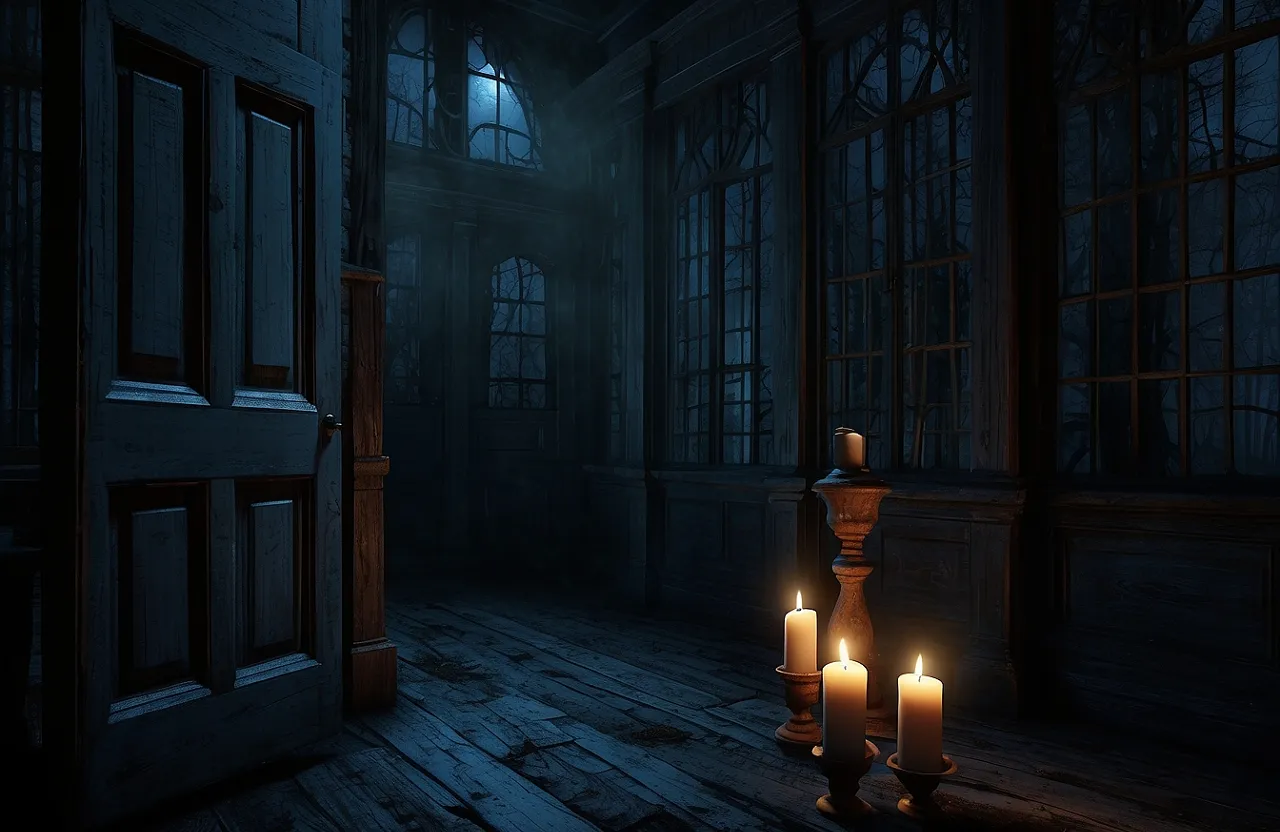 "As night descended upon Blackwood Manor, the veil between the worlds grew thin, and the spirits of the past stirred from their slumber. Doors creaked open of their own accord, and the shadows danced in the flickering candlelight."