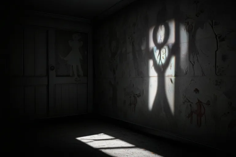  The dim light from her flashlight casts eerie shadows, revealing a mysterious symbol etched on the wall, hinting at secrets waiting to be uncovered."