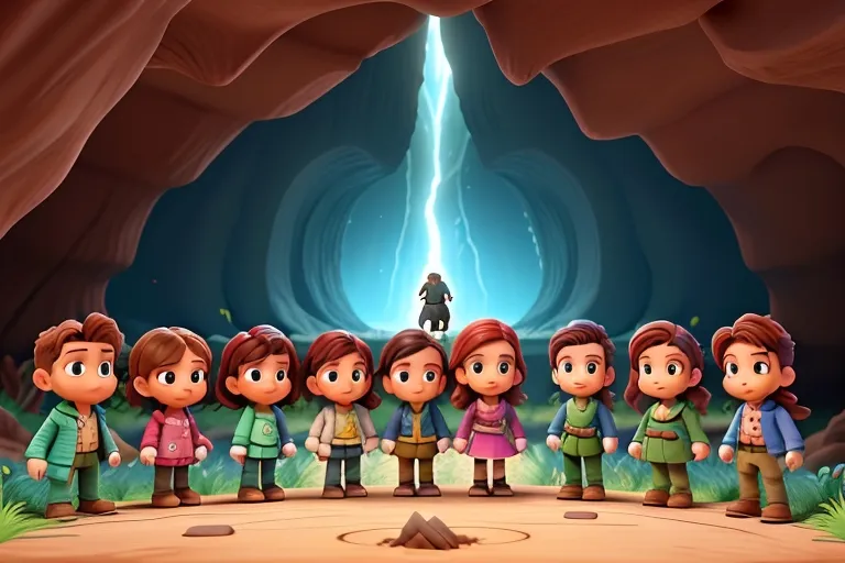  With hearts full of courage, they embark on a journey to unlock the secrets of the cave.