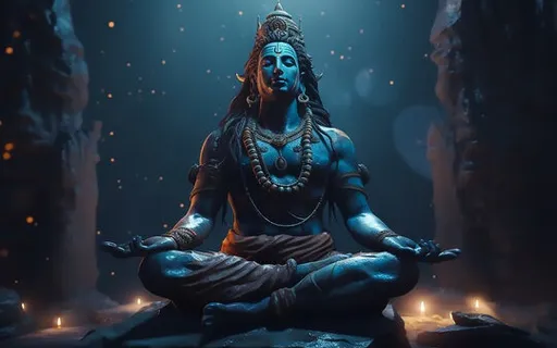 create a God Shiva with a golden background, 8k , size of 1920x1080, colorful