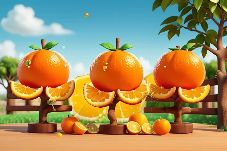 a group of oranges sitting on top of a wooden fence