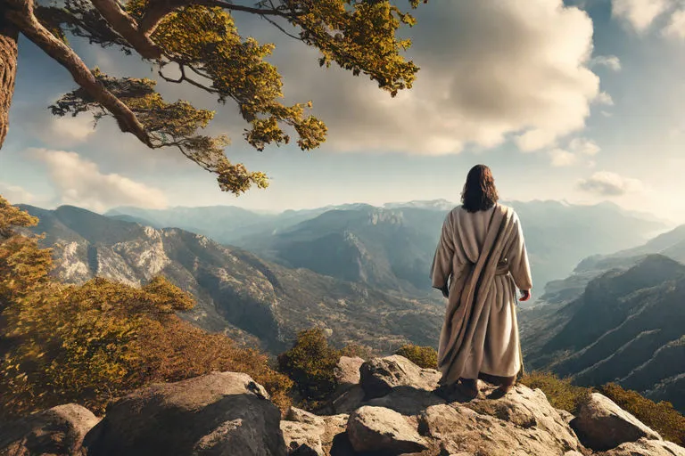 a man standing on top of a mountain