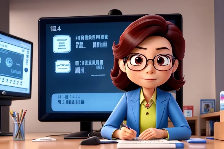 : Dr. Mei Ling, the brilliant scientist, examining data on a digital screen with a focused expression.