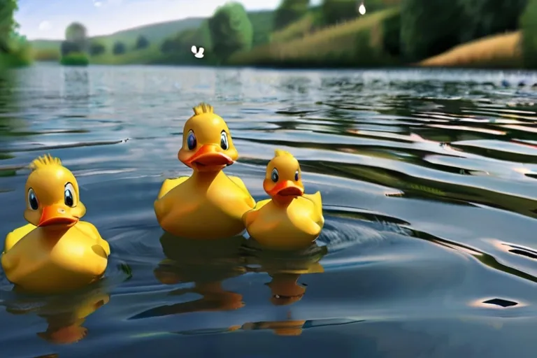 a group of ducks floating on top of a lake