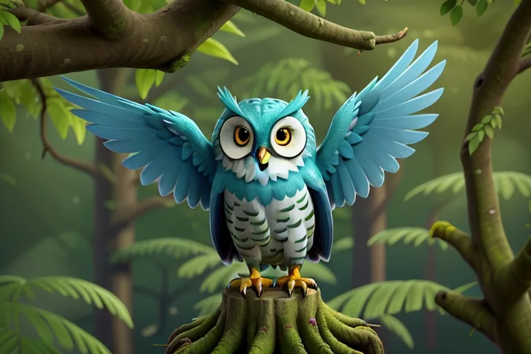 High above in the canopy, they encounter Wise Wing, the ancient owl who guards the secrets of the forest.