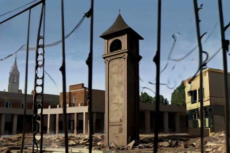 a tall clock tower sitting in the middle of a building