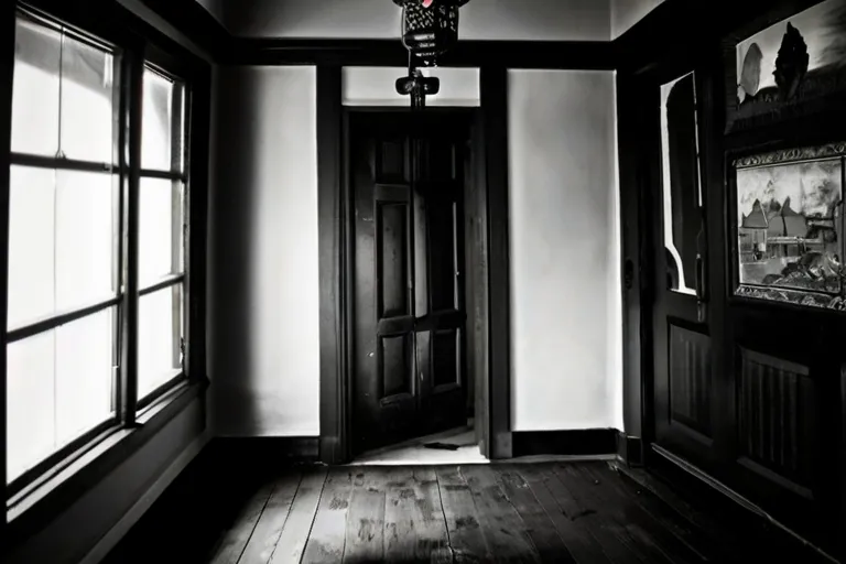 white, light, fixture, black, wood, door, building, interior design, black-and-white, style