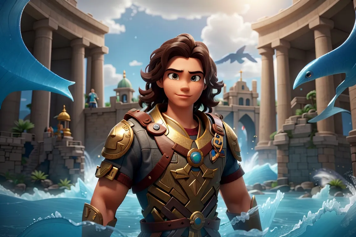  "With courage and determination, Kai leads his people in the restoration of Atlantis, ushering in a new era of prosperity and unity."